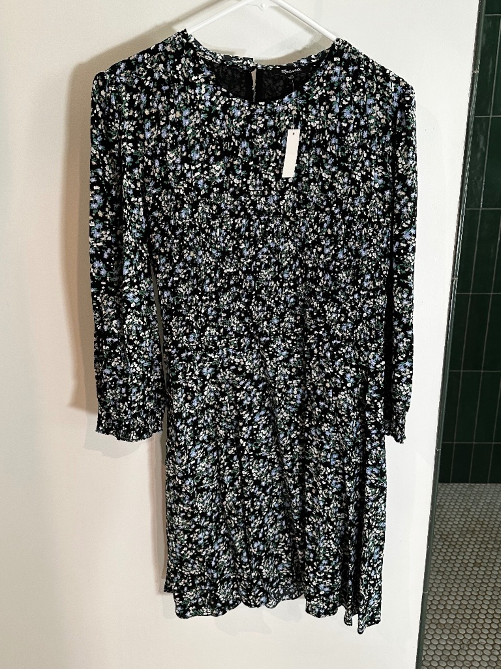 NWT Madewell Smocked Mini Floral Dress
